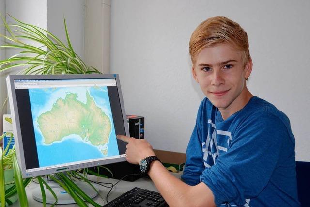 Raphael Glaser geht ein halbes Jahr in Australien zur Schule