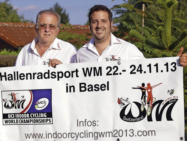 Das Organisationsteam mit IG Hallenrad... Hallenradsport WM Martin Schmhling.   | Foto: Heinz Vollmar
