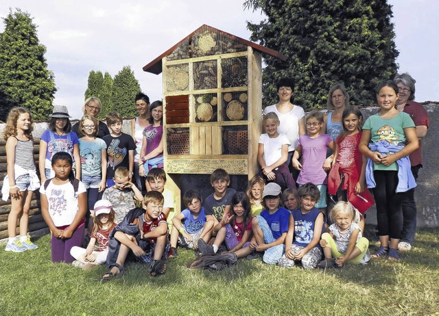 Ntzliche Insekten sollen ins  Insekte...ten regulieren, so hoffen die Kinder.   | Foto: Hauger