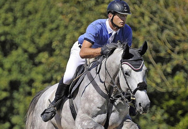 Ein Foto aus dem vergangenen Jahr:  Ra...; siegen im M**-Springen mit Stechen.   | Foto: Archiv: Bettina Schaller