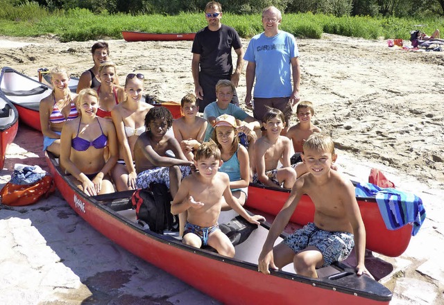 Nicht immer eine Handbreit  Wasser unt...atten die Kinder beim Ferienprogramm.   | Foto: Keller