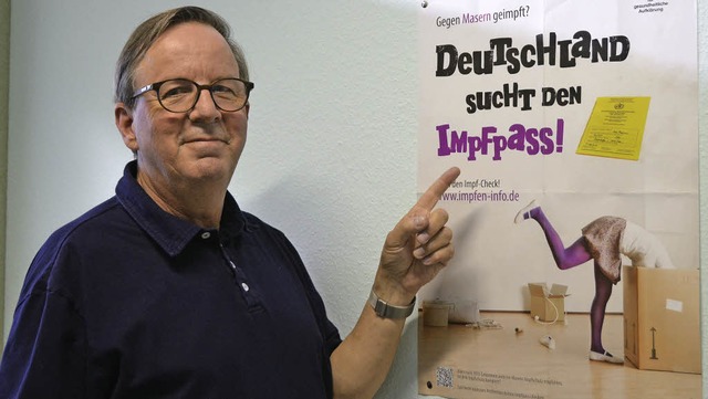 Kinderarzt Dr. Gottfried Huss leistet ...berzeugungsarbeit fr den Impfschutz.  | Foto: Susanne Himmelsbach