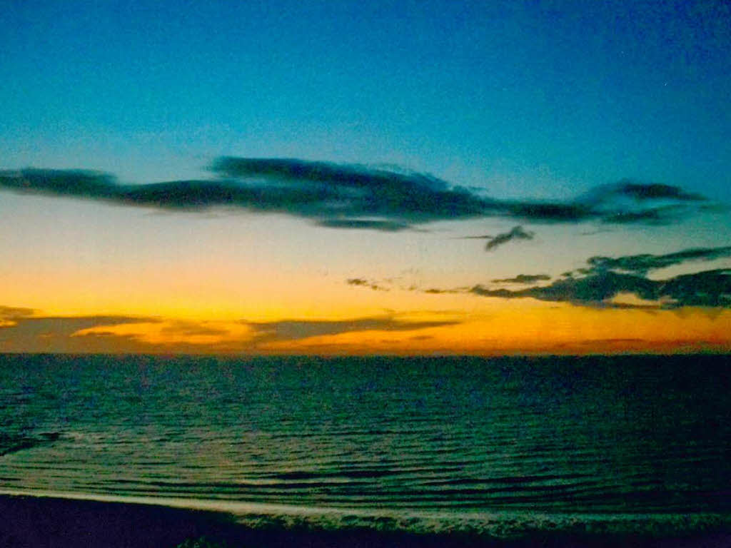 Sonnenuntergang an der Nordsee in Belgien