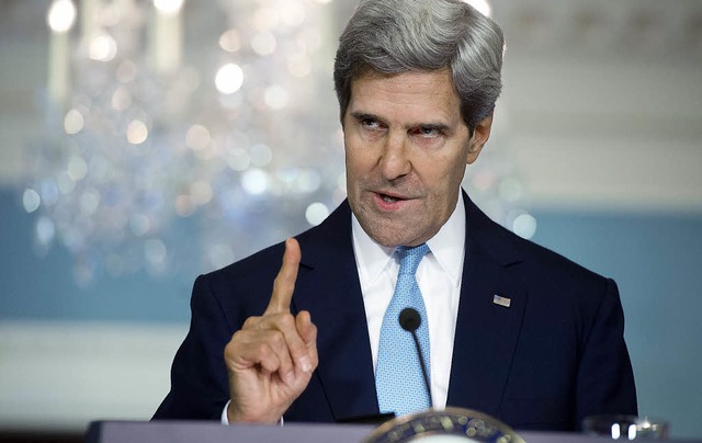 US-Auenminister John Kerry spricht Klartext.   | Foto: afp