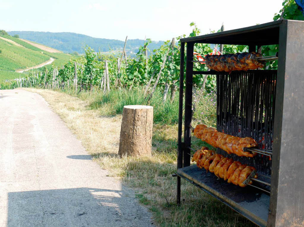 Dieter Merstetter: Weinberg in Flammen: Bei 37 Grad im Schatten wurde das Warten in Reih und Glied so oder so zur heien Angelegenheit.