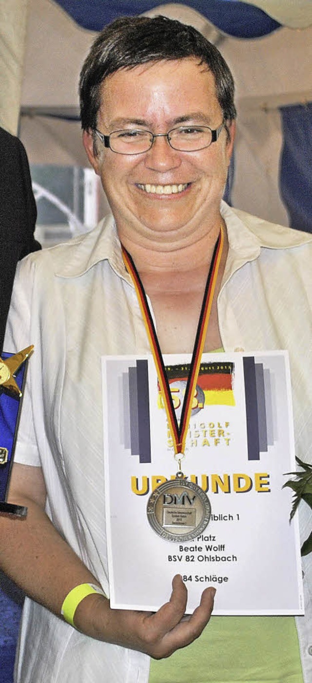 Beate Wolff freut sich ber ihre tolle Leistung.  | Foto: robert ullmann