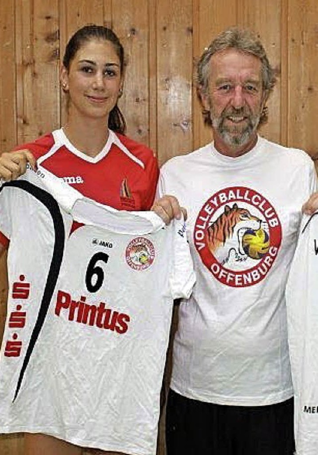 Nadia Jckle mit VCO-Chef Fritz Scheuer.   | Foto:  Verein