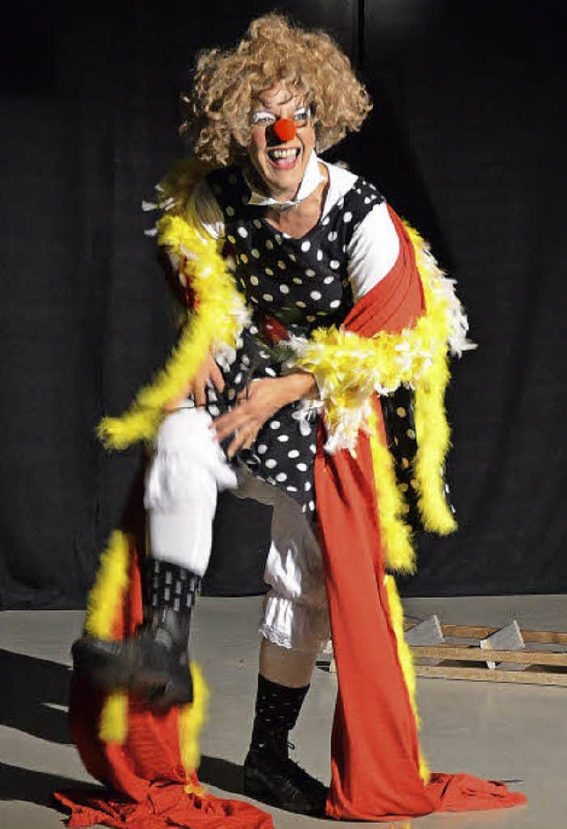 Geht als Clown voll in ihrer Rolle auf: Anja Faller   | Foto: Wehrle