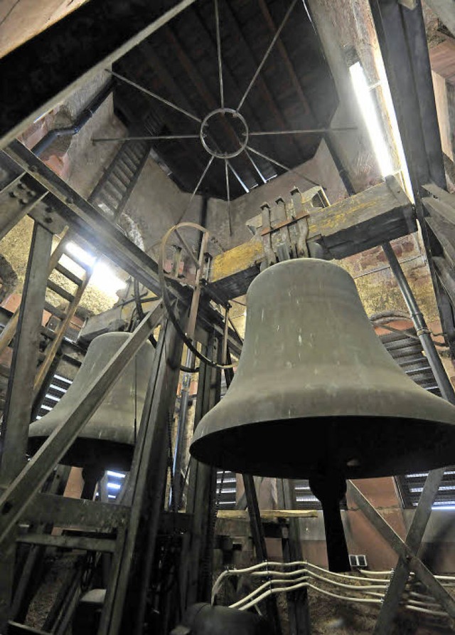 Die sthlernen Glockensthle, die in d...raten und sollen bald saniert werden.   | Foto: Michael Bamberger