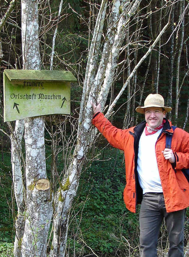 Im Mauchachtal erinnert ein Schild an ...r die untergegangene Wstung erfahren.  | Foto: Christa Maier