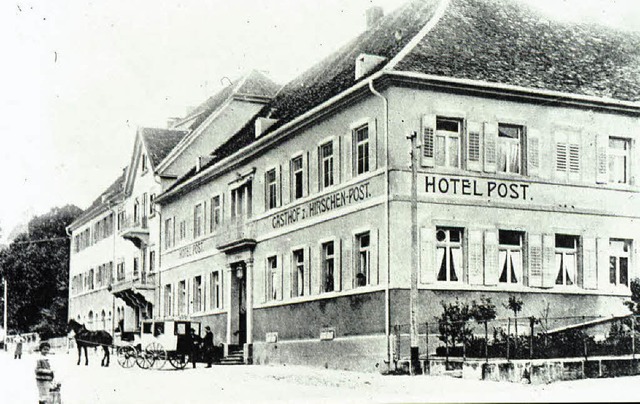 Die stilvolle Fassade des Gasthauses H...or dort die Sparkasse errichtet wurde.  | Foto: Archiv Hany