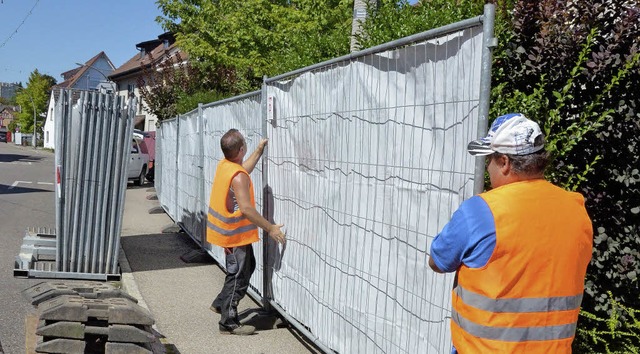 540 Meter Zaun schtzen die Anwohner in der Hinterdorfstrae   | Foto: SENF