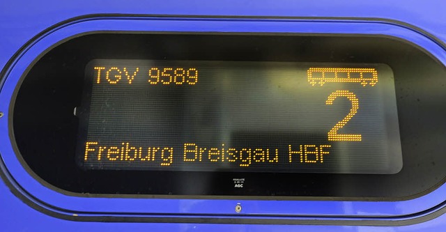 Der TGV, Anschlusszug nach Merzhausen   | Foto: Ingo Schneider