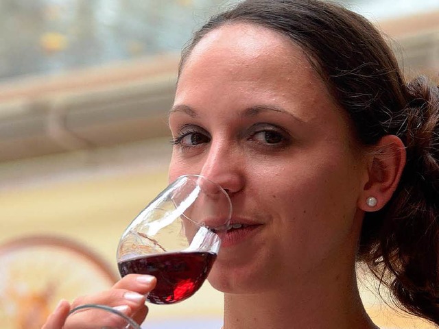 Auch die Pinot-Noir-Verkostung mit der...essin Rebecca Gut fand groen Anklang.  | Foto: Gerold Zink
