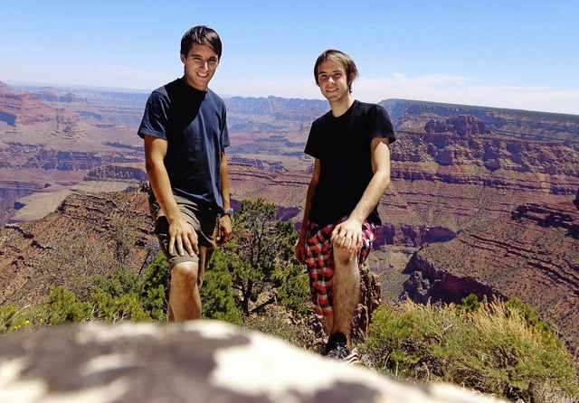 Tobias Hofschulte (links) und Julius Klose am Grand Canyon   | Foto: Privat