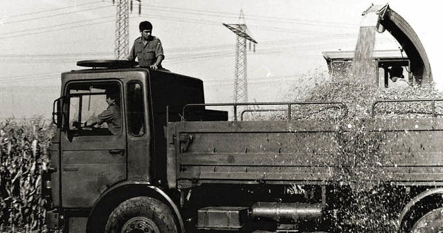 Bundeswehrsoldaten waren 1983 bei der Ernte mit im Einsatz.   | Foto: Privat