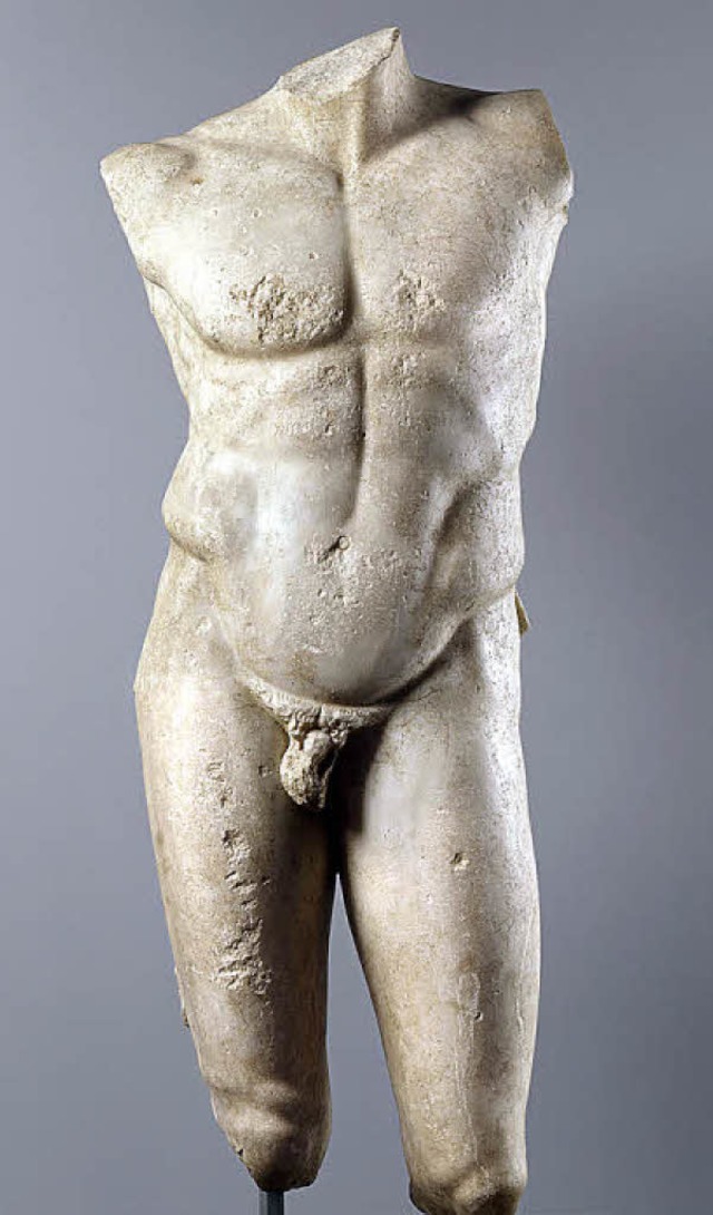 Torso eines Athleten nach einer Bronze...let aus der Zeit um 420 vor Christus.   | Foto: Antikenmuseum