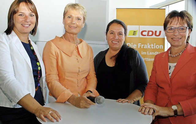 Sie berieten  im Burda-Hochhaus ber d...isabeth Abele und OB Edith Schreiner.   | Foto: Gertrude Siefke