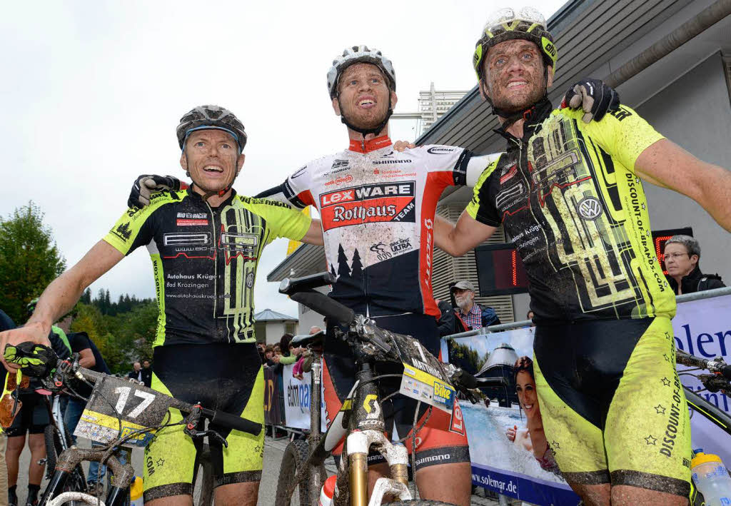 Top 3 ber 120 Kilometer: Benjamin Jrges, Matthias Bettinger und Benjamin Stark (von links)