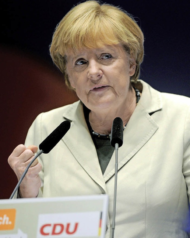 Spricht heute Mittag in Rust: Wahlkmpferin Angela Merkel.  | Foto: dpa