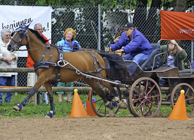 Die beste Technik auf dem Geschicklich...8220;. Sie gewannen die Schaueinlage.   | Foto: Markus Maier