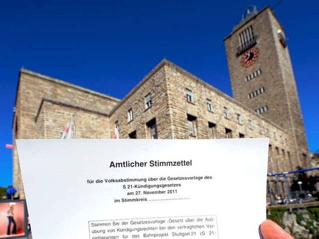 Volkes Stimme ist bindend, sagt SPD-Fr...laus Schmiedel zum Thema Stuttgart 21.  | Foto: dpa