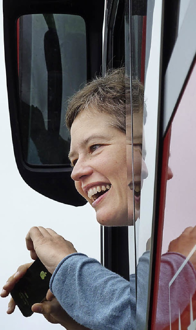 Freut sich auf Gste: Busfahrerin Sandra Janner  | Foto: privat