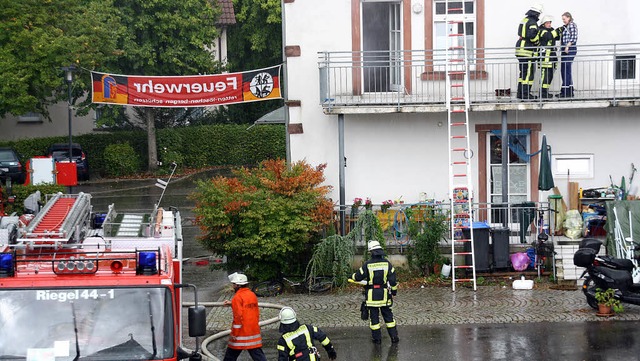 Wohnungsbrand im ersten Stock und Rett...gel im Rahmen ihres zweitgigen Fests.  | Foto: Christiane Franz