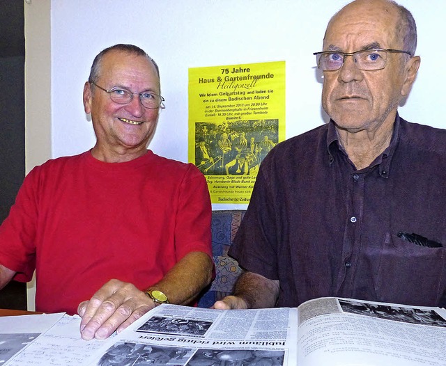 Recherchieren und Belege sammeln fr d... Franz Huber (links) und Heinz Wlde.   | Foto: frank leonhardt
