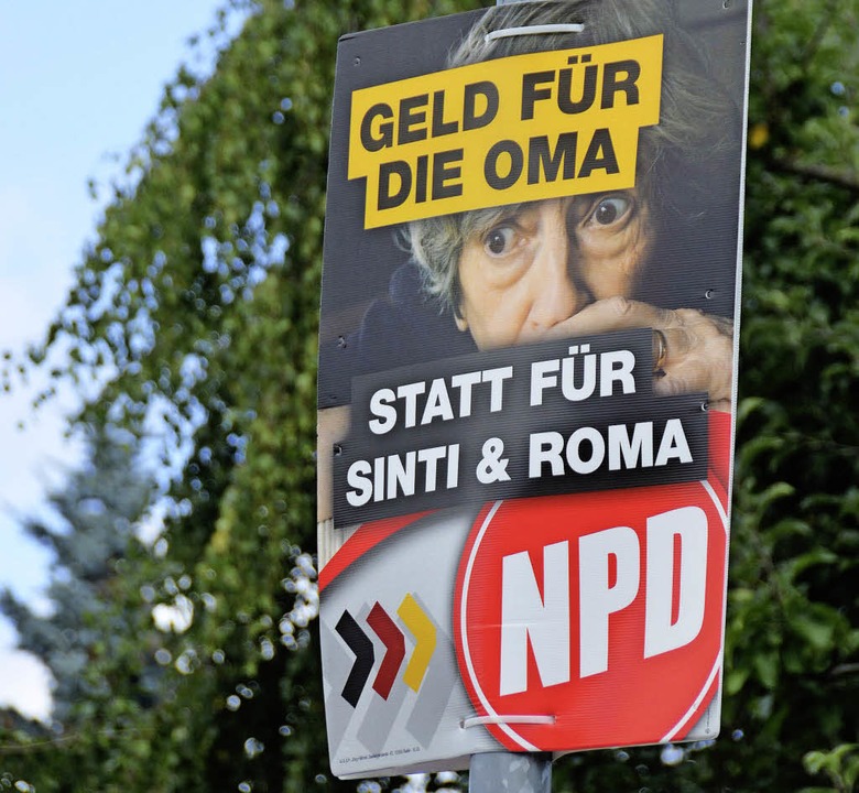 Mit blen Parolen  geht die NPD auf Stimmenfang.  | Foto: Martin Wunderle