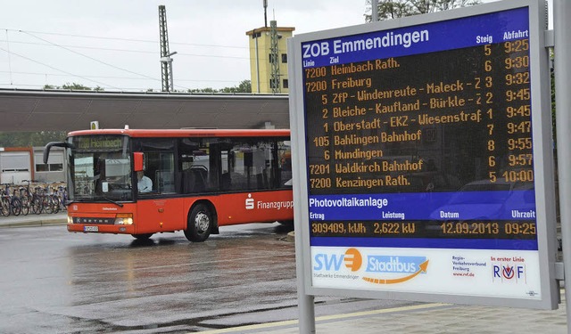 Die Buslinie 7200 nach Freiburg wird i... fahren noch direkt zum Hauptbahnhof.   | Foto: Gerhard Walser