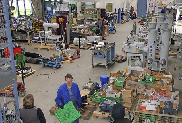 Blick in die Produktionshalle der Firma Baratti in flingen.   | Foto: Archivbild: Michael Krug
