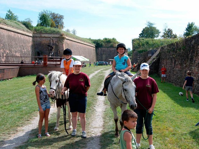 Beim Brgerpicknick in den Wallanlagen...ntag auch wieder Ponyreiten angeboten.  | Foto: Hans-Jochen Voigt