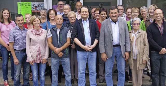 Das Gruppenbild bei der Begegnung von ...ts daneben Ortsvorsteher Franz Kiefer.  | Foto: Marco Schopferer