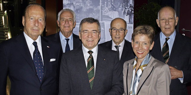 Ehrengste beim Festempfang zum Jubil...n Dammann und Prinz Ludwig von Baden.   | Foto: Paul Schleer