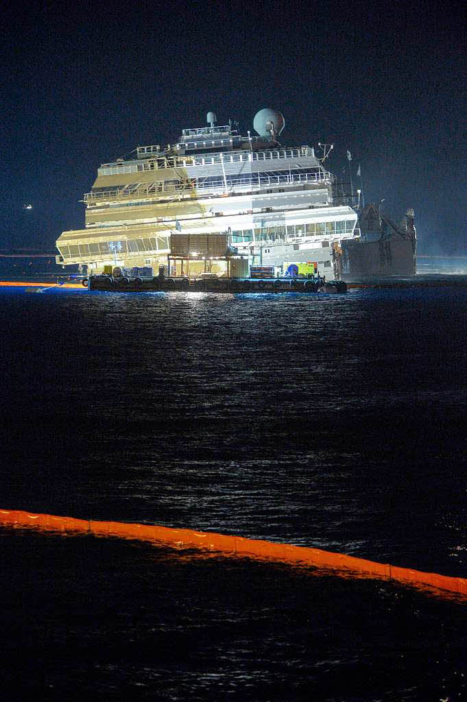 Das Wrack der Costa Concordia ist geborgen.