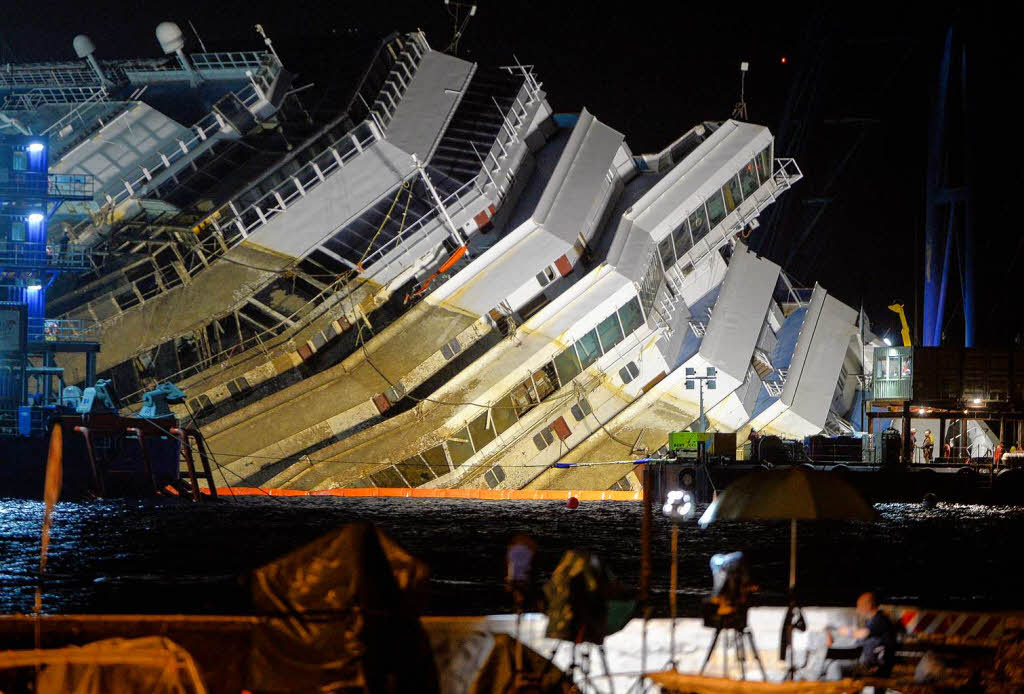 Das Wrack der Costa Concordia ist geborgen.