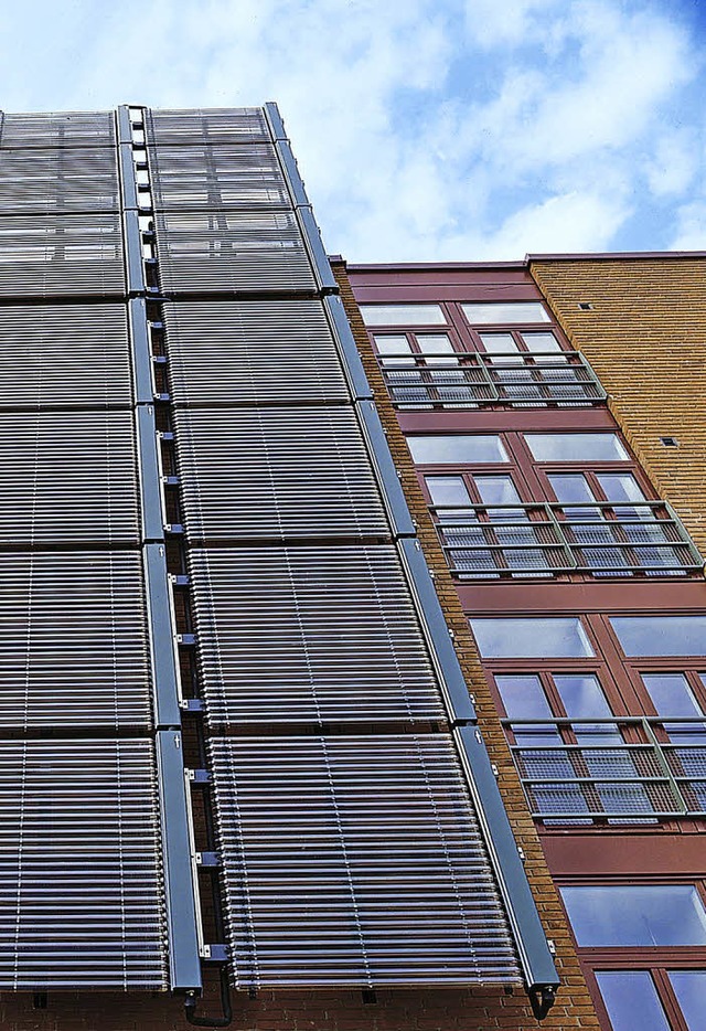 Solarkollektoren an der Fassade   | Foto: dpa/BSW Solar