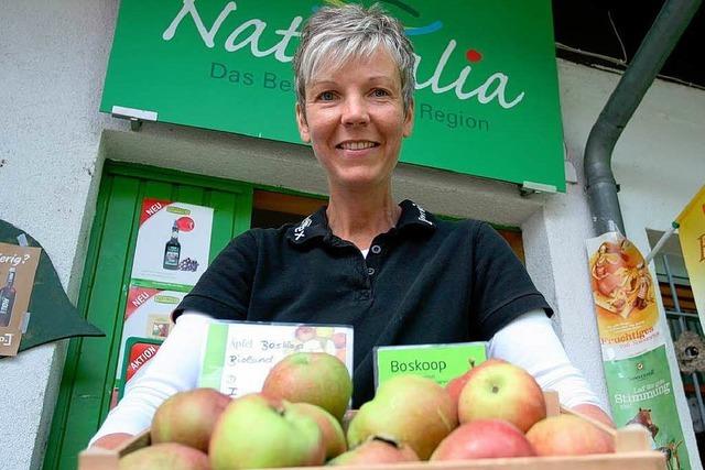 Fotos: Iris Bhler verkauft Naturkost-Produkte im Friesenheimer Bioladen 