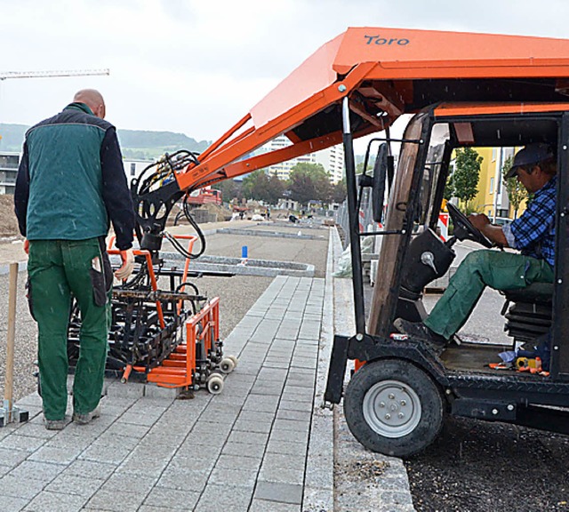 Die Arbeiten am Messeplatz gehen plangem voran.   | Foto: Senf