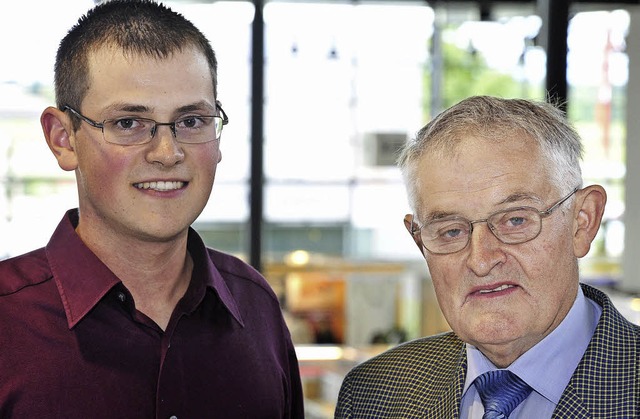 Ulrich Hamburger (73) aus Blumberg-Ach...seinen Meisterbrief gestern erhalten.   | Foto: Thomas Kunz