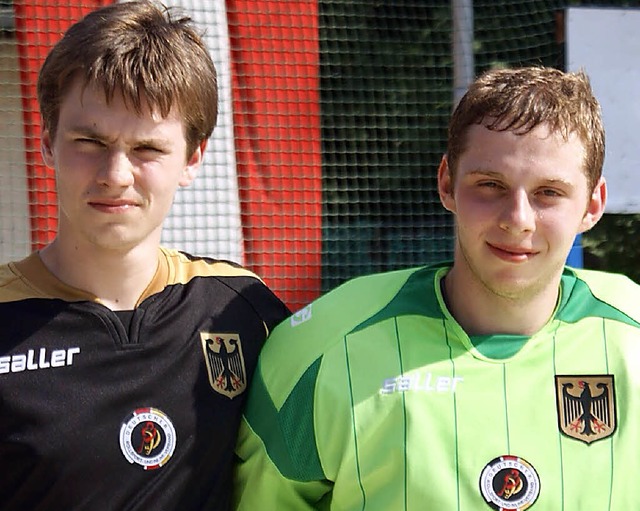 Im Nationalteam: Tim Schaller (li.) und Jens Schumann   | Foto: Privat