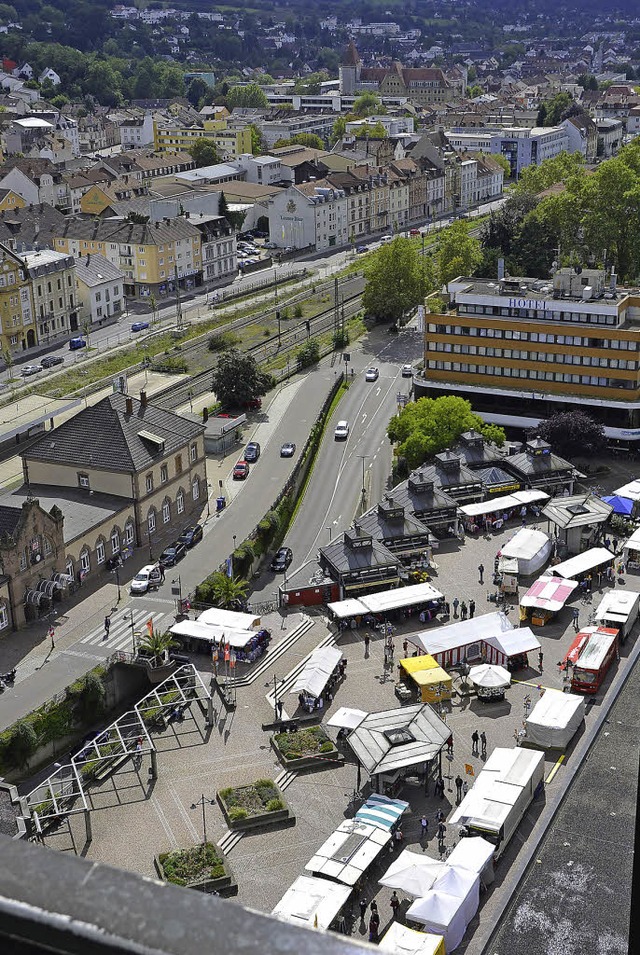 Zwischen Bahnhof und Innenstadt gelege...der Citymarkt von viel Laufkundschaft.  | Foto: Nikola Vogt