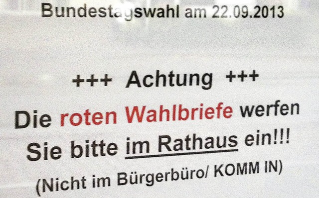 Vorsortiert werden in der eher &#8222;...un hat, wo das Kreuzchen gemacht wurde  | Foto: Markus Zimmermann