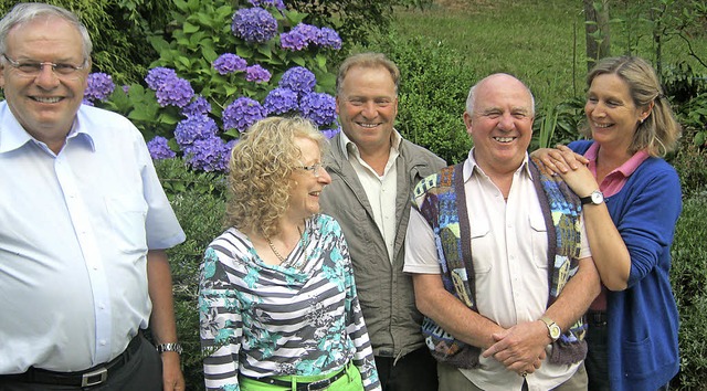 Gsteehrung in St. Ulrich (von links):...es und Anja Wiesler vom  Bittersthof.   | Foto: Anne Freyer