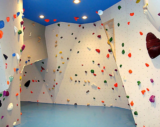 Bereit fr die Einweihung:  der neue Boulderraum.   | Foto: Bissinger