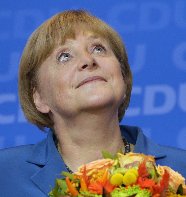 So sieht eine  Siegerin aus: Angela Merkel  | Foto: AFP