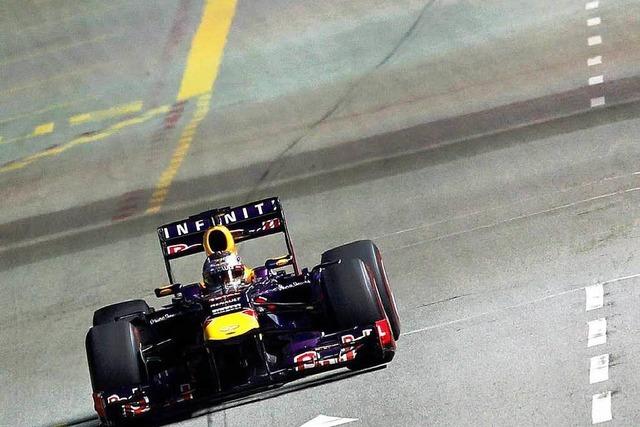 Fotos: Vettel gewinnt Formel-1-Nachtrennen in Singapur