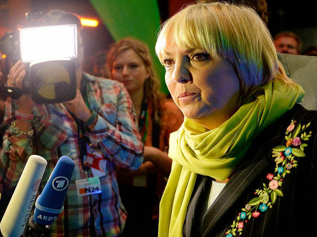 Betretene Mine: Grnen-Vorsitzende Claudia Roth