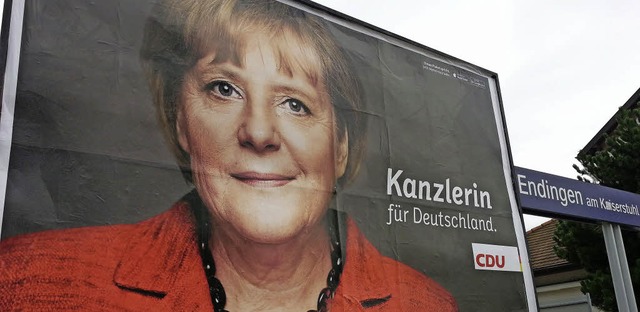 Kanzlerin fr Deutschland - das bleibt...tig gemeinsam in Berlin regieren wird.  | Foto: Martin Wendel